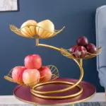 ⁦سلة فواكه، وعاء سلة فواكه بثلاث طبقات ومنظم للخضراوات للمطبخ، تخزين خضراوات قابل للإزالة، وعاء فواكه عصري⁩ - الصورة ⁦2⁩