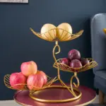 ⁦سلة فواكه، وعاء سلة فواكه بثلاث طبقات ومنظم للخضراوات للمطبخ، تخزين خضراوات قابل للإزالة، وعاء فواكه عصري⁩ - الصورة ⁦6⁩