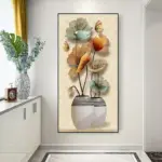 ⁦لوحات فنية جدارية على شكل فراشة وزهرة بتصميم كلاسيكي على الطراز الصيني⁩ - الصورة ⁦7⁩