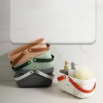 ⁦سلة غسيل بلاستيكية متينة، سعة كبيرة، منظم ملابس بمقبض من السيليكون لغرفة الاستحمام والحمام وغرفة الغسيل⁩ - الصورة ⁦3⁩