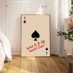 ملصق ورق لعب بسيط مطبوع عليه صورة فنية قديمة للمطبخ، ديكور جداري منزلي حديث بدون إطار