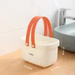 ⁦سلة غسيل بلاستيكية متينة، سعة كبيرة، منظم ملابس بمقبض من السيليكون لغرفة الاستحمام والحمام وغرفة الغسيل⁩ - الصورة ⁦13⁩