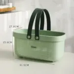 ⁦سلة غسيل بلاستيكية متينة، سعة كبيرة، منظم ملابس بمقبض من السيليكون لغرفة الاستحمام والحمام وغرفة الغسيل⁩ - الصورة ⁦10⁩