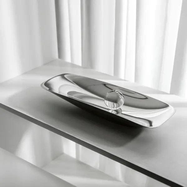 سوار صيني فاخر من الاستانلس ستيل بتصميم عصري | تقديم الفواكه أو الزينة المنزلية