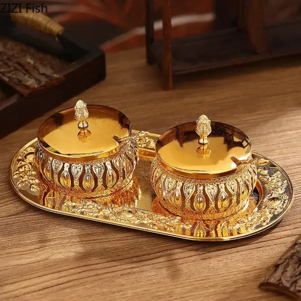 مجموعة جرات توابل أوروبية – تصميم معدني وزجاجي فاخر | أدوات تخزين توابل ذكية