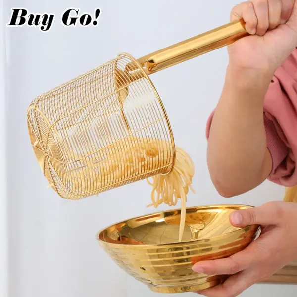 سلة قلي وتصفيه من ستانلس ستيل – للفطائر، الأرز، المعكرونة، والخضروات (1 أو 2 قطعة)