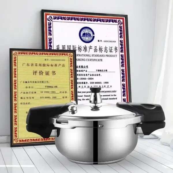 قدر ضغط من ستانلس ستيل 1.8 لتر – 18 سم | تصميم آمن ومضمون