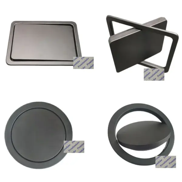 فتحة نفايات مدمجة بتصميم قلاب – شكل دائري أو مستطيل، لون أسود مطفي للمطبخ والحمام