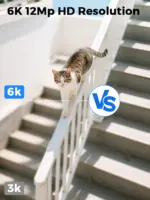 ⁦كاميرا مراقبة خارجية 6K ثلاثية العدسات مع شاشات متعددة⁩ - الصورة ⁦3⁩