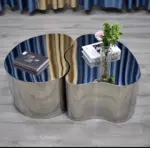 ⁦Metal Luxury Coffee Table Decoration Living Room Designer Side Table Moving Standing Nordic Couchtisch Lounge Suite Furniture⁩ - الصورة ⁦16⁩