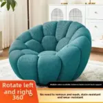 ⁦Single Seat Designer Pumpkin Lazy Sofa Balcony and Bedroom Can Lie Down and Recline Italian Minimalist Rochburg Football Sofa⁩ - الصورة ⁦13⁩