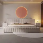 ⁦سرير ملكي أوروبي فاخر بتصميم نورديك كلاسيكي⁩ - الصورة ⁦7⁩