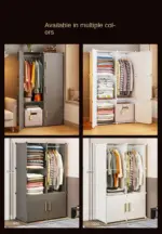 ⁦خزانة ملابس قابلة للطي بتصميم مكعبات عصرية⁩ - الصورة ⁦2⁩