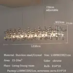 ⁦ثريا كريستال فاخرة بإضاءة LED⁩ - الصورة ⁦10⁩