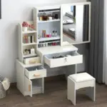 ⁦طاولة مكياج فاخرة مع مرآة مضيئة⁩ - الصورة ⁦8⁩