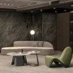 ⁦أريكة استرخاء فاخرة بتصميم أوروبي منحني⁩ - الصورة ⁦3⁩
