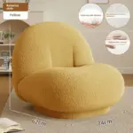 ⁦كرسي دوّار عصري من الصوف والخشب⁩ - الصورة ⁦14⁩