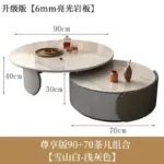 ⁦Unique Aesthetic Coffee Tables Marble European Glam Nordic Luxury Trendy Coffee Tables Round Modern Mesas Living Room Furniture⁩ - الصورة ⁦8⁩