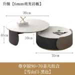 ⁦Unique Aesthetic Coffee Tables Marble European Glam Nordic Luxury Trendy Coffee Tables Round Modern Mesas Living Room Furniture⁩ - الصورة ⁦10⁩