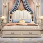⁦سرير خشب أمريكي فاخر بتصميم أوروبي كلاسيكي⁩ - الصورة ⁦2⁩