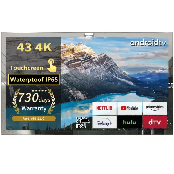 مرآة ذكية 43 بوصة بشاشة 4K تعمل باللمس