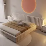 ⁦سرير ملكي أوروبي فاخر بتصميم نورديك كلاسيكي⁩ - الصورة ⁦3⁩