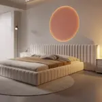 سرير ملكي أوروبي فاخر بتصميم نورديك كلاسيكي