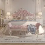 سرير بنات خشب فاخر