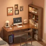 طاولة كمبيوتر زاوية كبيرة على شكل حرف L