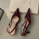⁦صندل نسائي بكعب منخفض - تصميم أنيق⁩ - الصورة ⁦7⁩