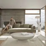 ⁦طاولة قهوة مستديرة شفافة⁩ - الصورة ⁦2⁩