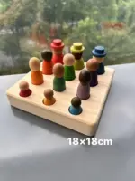 ⁦دمى خشبية تعليمية بألوان قوس قزح⁩ - الصورة ⁦9⁩