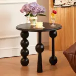 ⁦طاولة قهوة فاخرة من خشب الجوز بتصميم فرنسي كلاسيكي⁩ - الصورة ⁦8⁩