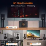 ⁦مضخم صوت رقمي صغير بقوة 300 وات - أداء Hi-Fi استثنائي⁩ - الصورة ⁦3⁩