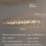 ⁦ثريا كريستال فاخرة بإضاءة LED⁩ - الصورة ⁦7⁩