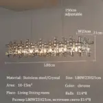 ⁦ثريا كريستال فاخرة بإضاءة LED⁩ - الصورة ⁦9⁩