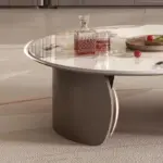 ⁦Unique Aesthetic Coffee Tables Marble European Glam Nordic Luxury Trendy Coffee Tables Round Modern Mesas Living Room Furniture⁩ - الصورة ⁦4⁩