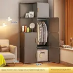 ⁦خزانة ملابس قابلة للطي بتصميم مكعبات عصرية⁩ - الصورة ⁦12⁩