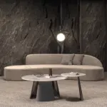 ⁦أريكة استرخاء فاخرة بتصميم أوروبي منحني⁩ - الصورة ⁦4⁩