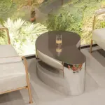 ⁦Metal Luxury Coffee Table Decoration Living Room Designer Side Table Moving Standing Nordic Couchtisch Lounge Suite Furniture⁩ - الصورة ⁦9⁩