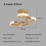 ⁦ثريا حلقة LED فاخرة حديثة⁩ - الصورة ⁦8⁩
