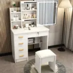 ⁦طاولة مكياج فاخرة مع مرآة مضيئة⁩ - الصورة ⁦21⁩