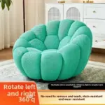⁦Single Seat Designer Pumpkin Lazy Sofa Balcony and Bedroom Can Lie Down and Recline Italian Minimalist Rochburg Football Sofa⁩ - الصورة ⁦17⁩