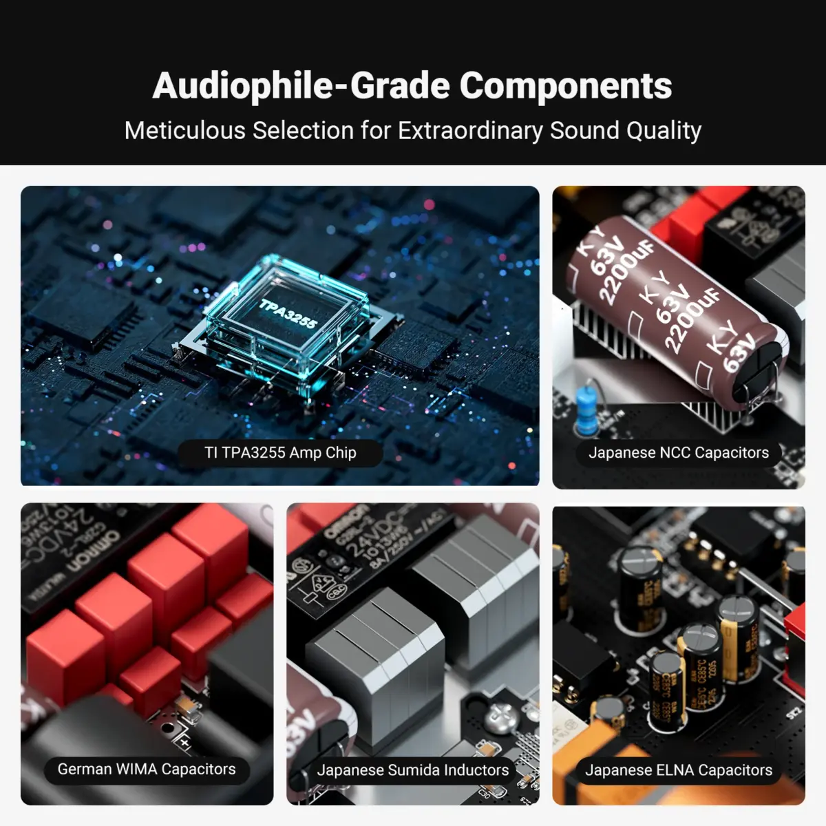 ⁦مضخم صوت ستيريو بقوة 300 وات - أداء Hi-Fi احترافي⁩ - الصورة ⁦4⁩