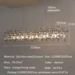 ⁦ثريا كريستال فاخرة بإضاءة LED⁩ - الصورة ⁦8⁩