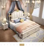 ⁦سرير خشب أمريكي فاخر بتصميم أوروبي كلاسيكي⁩ - الصورة ⁦10⁩