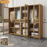 ⁦خزانة ملابس نورديك مفتوحة بتصميم بسيط وعملي⁩ - الصورة ⁦47⁩