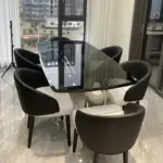 ⁦Title: طاولة طعام زجاجية فاخرة بإيطالية**⁩ - الصورة ⁦5⁩