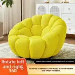 ⁦Single Seat Designer Pumpkin Lazy Sofa Balcony and Bedroom Can Lie Down and Recline Italian Minimalist Rochburg Football Sofa⁩ - الصورة ⁦16⁩