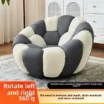 ⁦Single Seat Designer Pumpkin Lazy Sofa Balcony and Bedroom Can Lie Down and Recline Italian Minimalist Rochburg Football Sofa⁩ - الصورة ⁦9⁩